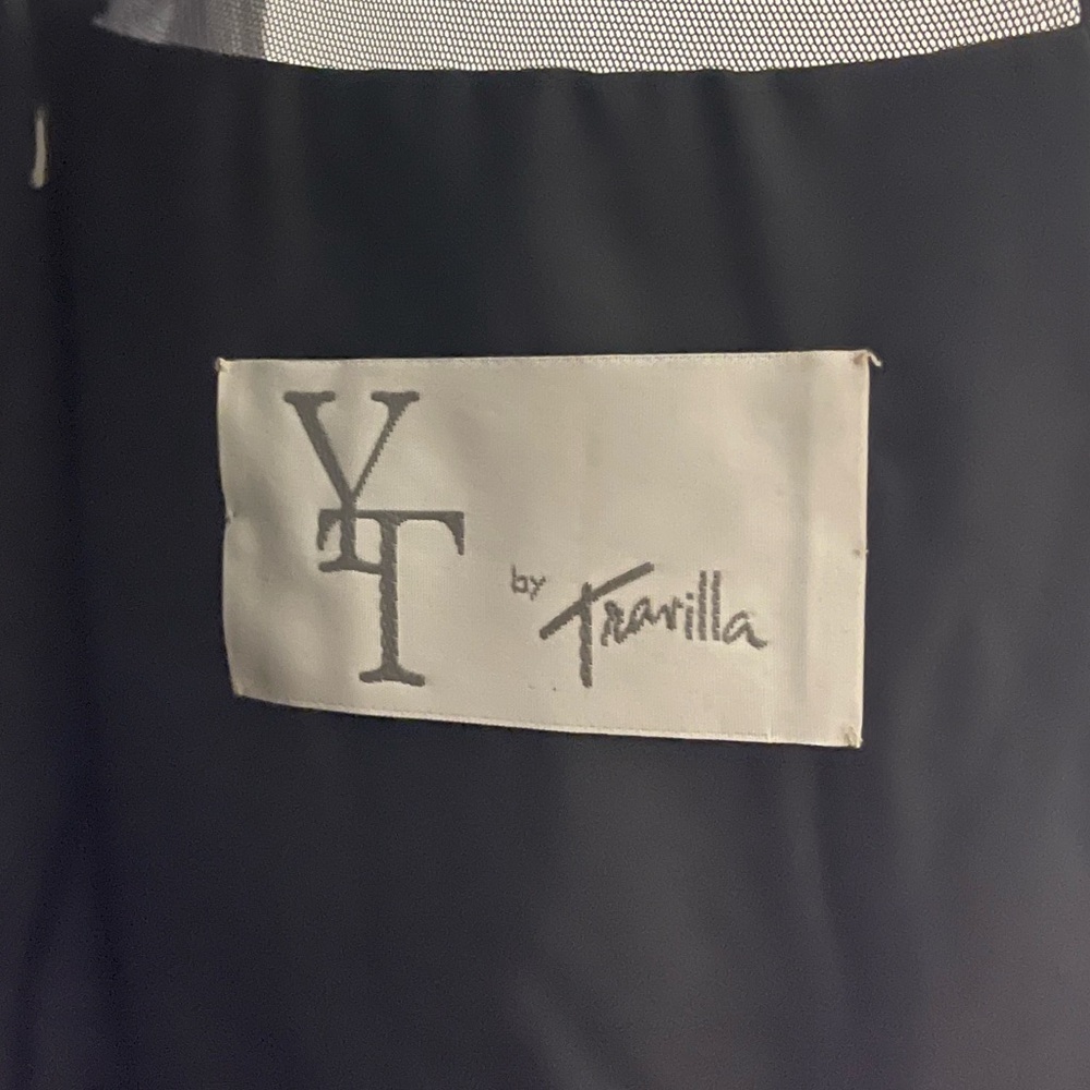 YT by Travilla 1980s Vintage Mesh & Beaded Neckline Gown in Black *AS IS - Picture 6 of 11